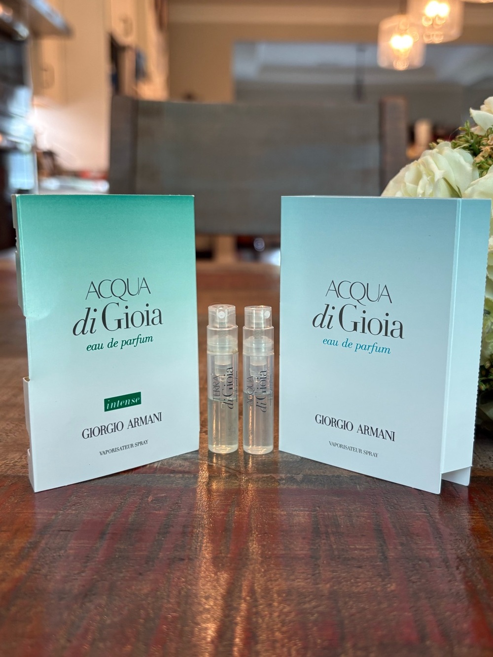 NEW Armani ACQUA DI GIOIA & Acqua di Gioia INTENSE Spray Samples!